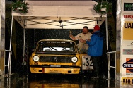 Rallye Český Krumlov: Vyhlášení výsledků na cílové rampě